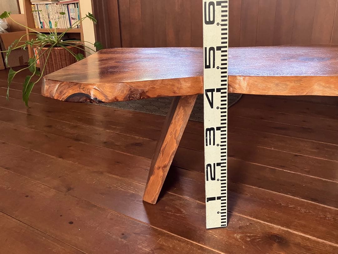 センターテーブル リビングテーブル ローテーブル 自然形状 ブラウン パイン材