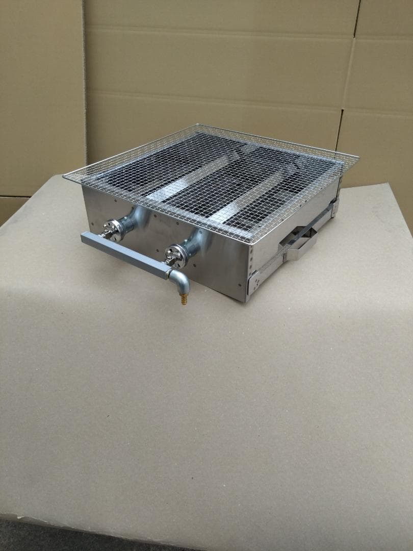 焼物グリラー 幅450x奥450 業務用 LPガス式 網焼き器 プロパン 海の家