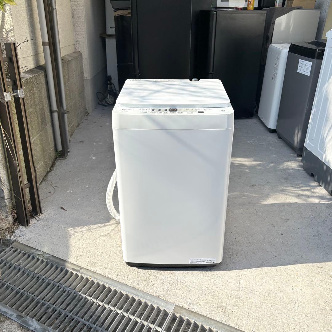 ハイセンス2023年冷蔵庫洗濯機セット　一人暮らしセット　分解洗浄済み
