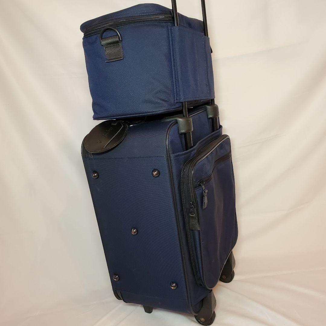agnes b. ネイビー キャリーケース　鍵付き　サザビー　ポーチ付き