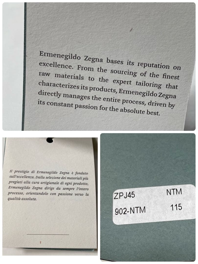 【未使用に近い】エルメネジドゼニア　ベルト　現行　タグ付き　イタリア製　レザー