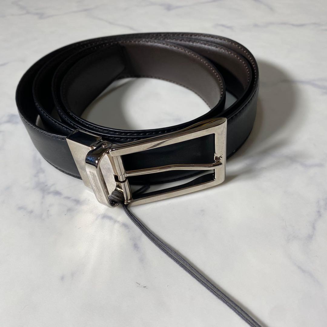 【未使用に近い】エルメネジドゼニア　ベルト　現行　タグ付き　イタリア製　レザー