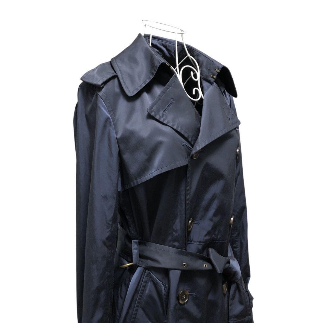 美品✨ラルフローレン ベルト付 トレンチコート ロングコート 11号 ネイビー
