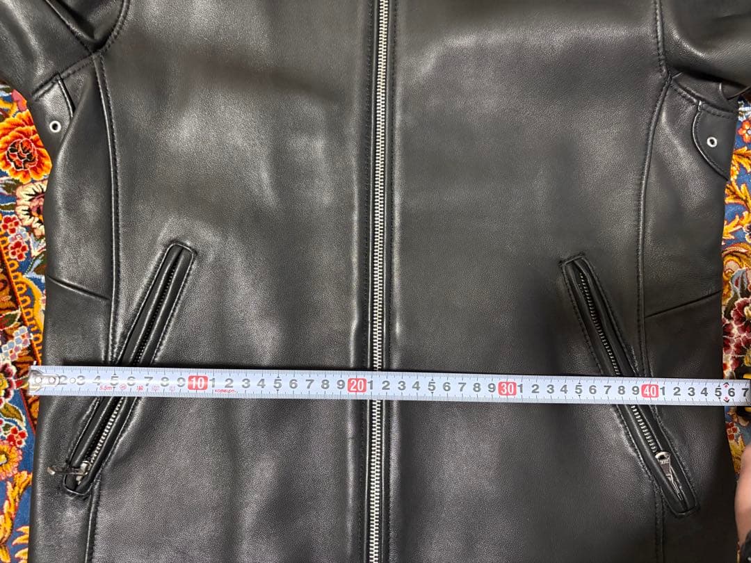 美品 BEAUTY&YOUTH シングルレザー ライダース L ブラック