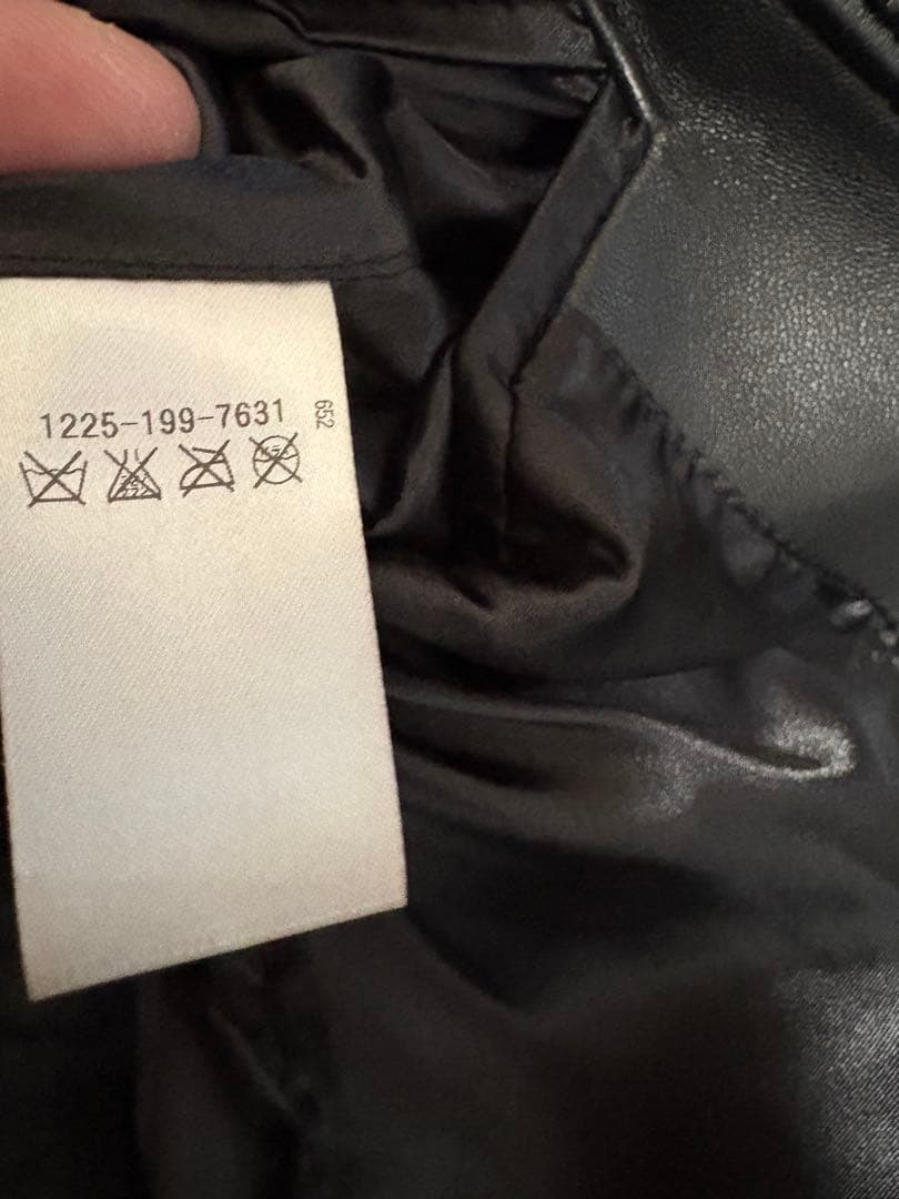 美品 BEAUTY&YOUTH シングルレザー ライダース L ブラック