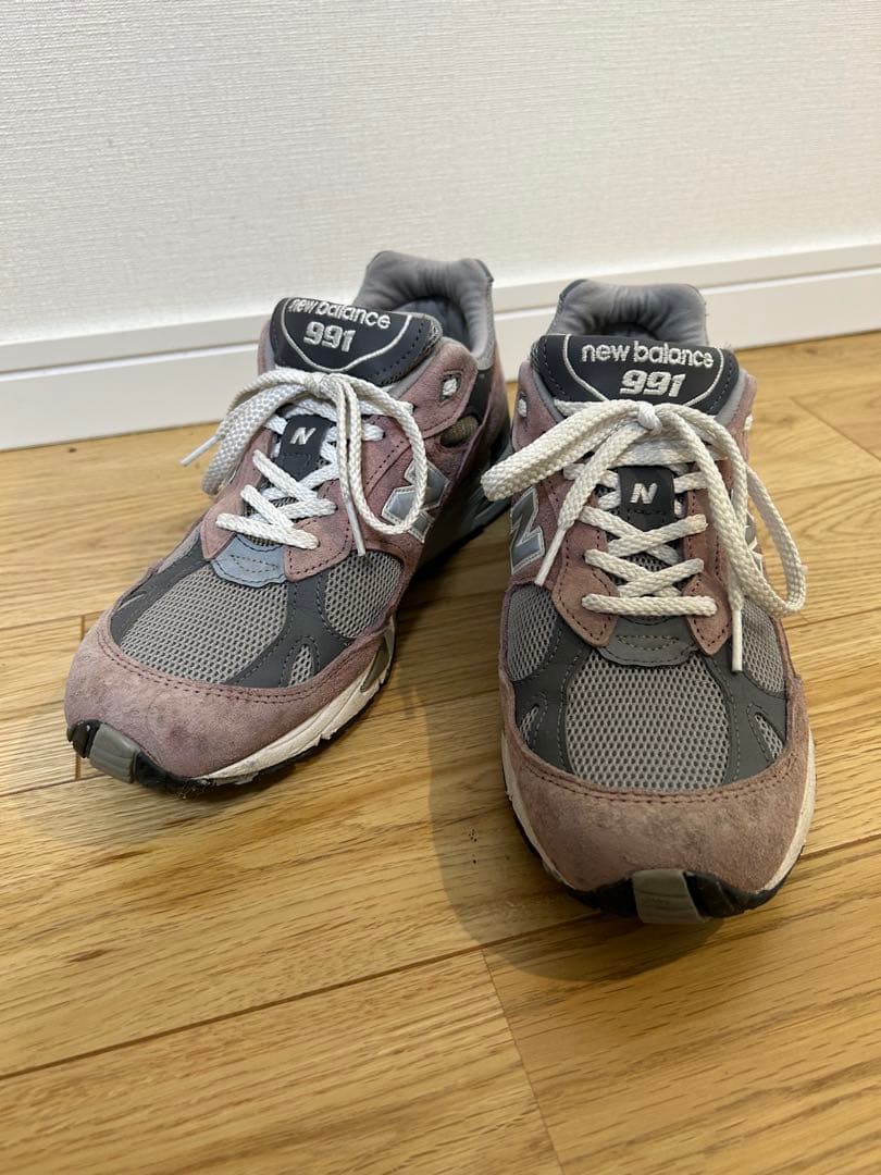New Balance 991 グレー/ピンク made in England