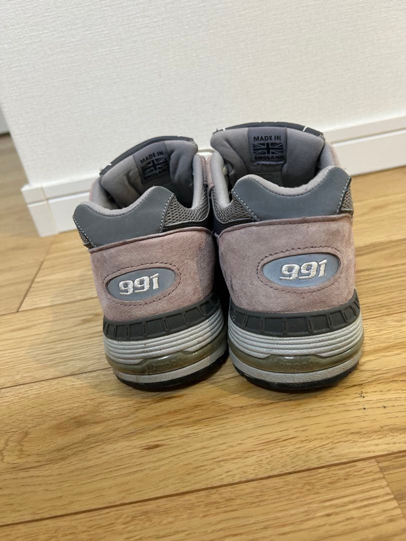 New Balance 991 グレー/ピンク made in England