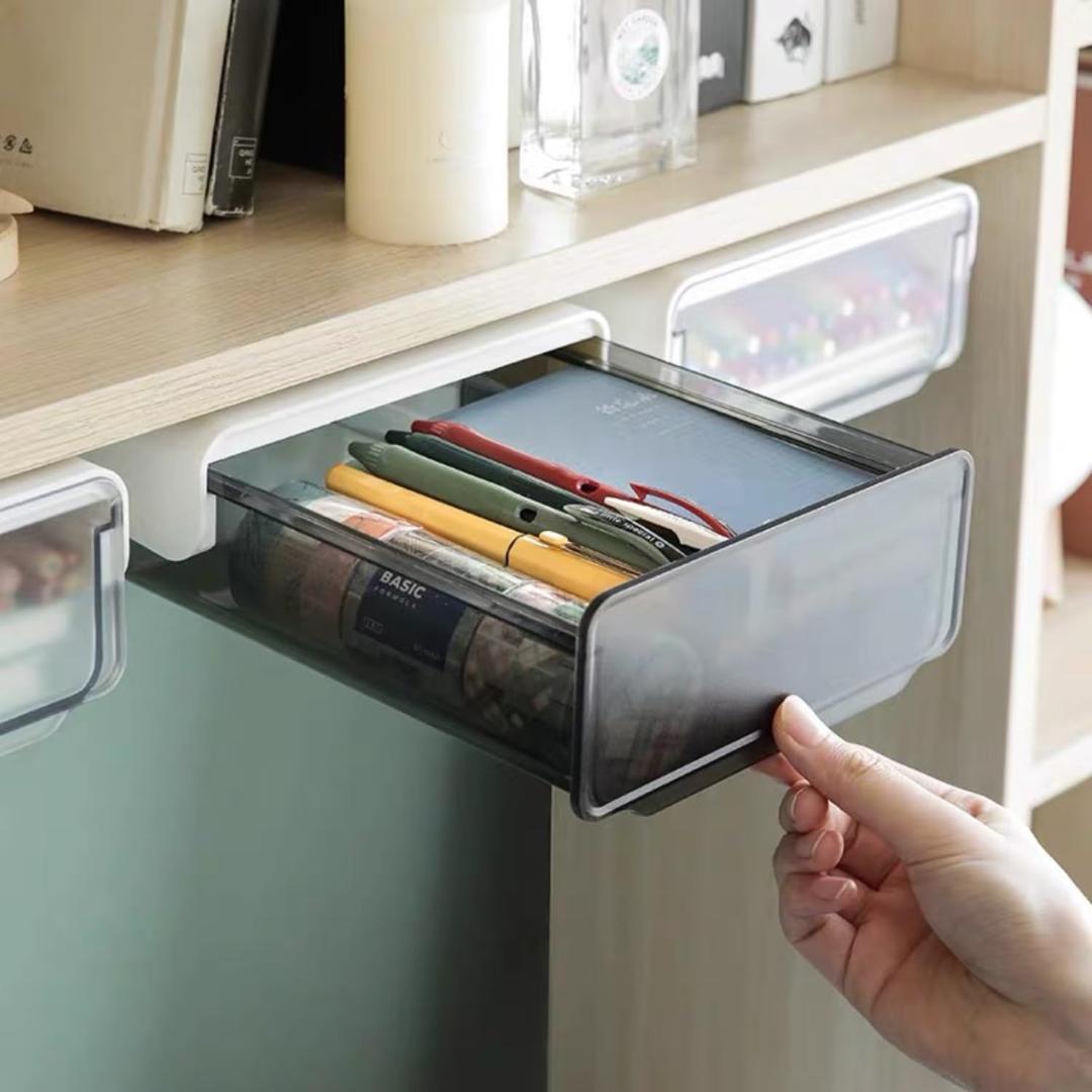 ☆スッキリとしたデスク環境多機能卓下収納ボックス　2個