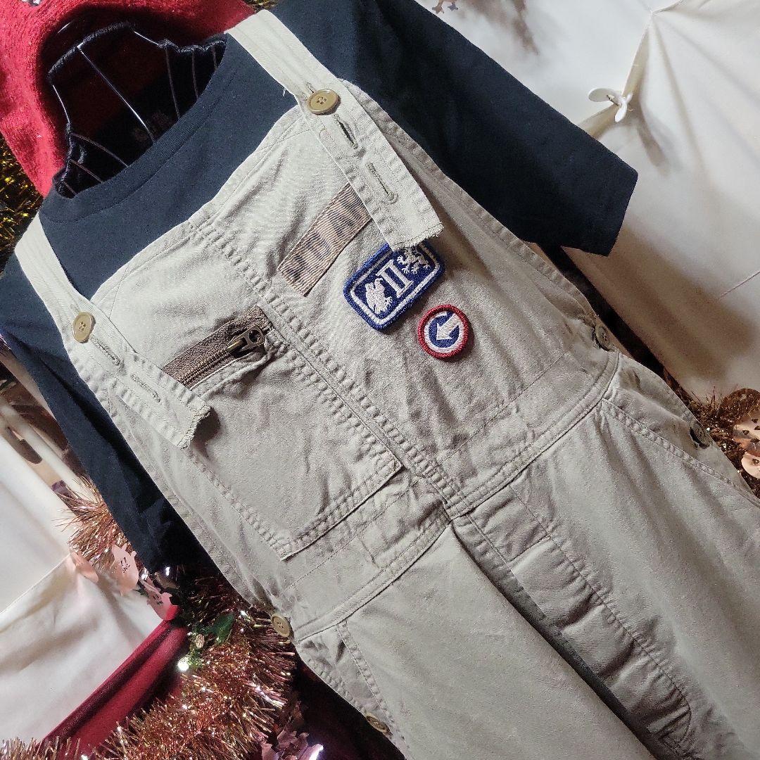 希少人気ヒステリックグラマーヒスワッペンベージュオーバーオール