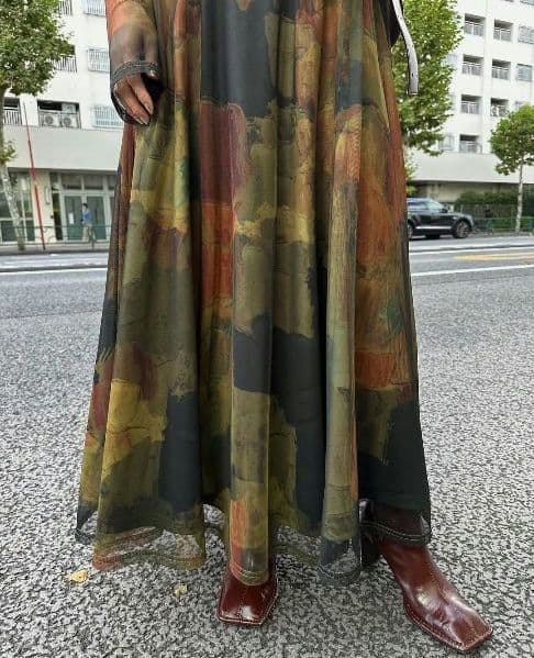 UND GYPSUM ART DRESS　ameri vintage