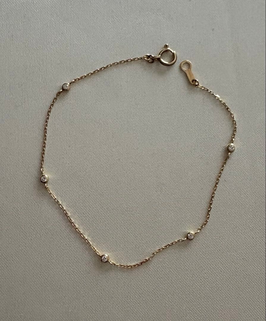 エテ　k18 ダイヤモンドブレスレット　１６センチ