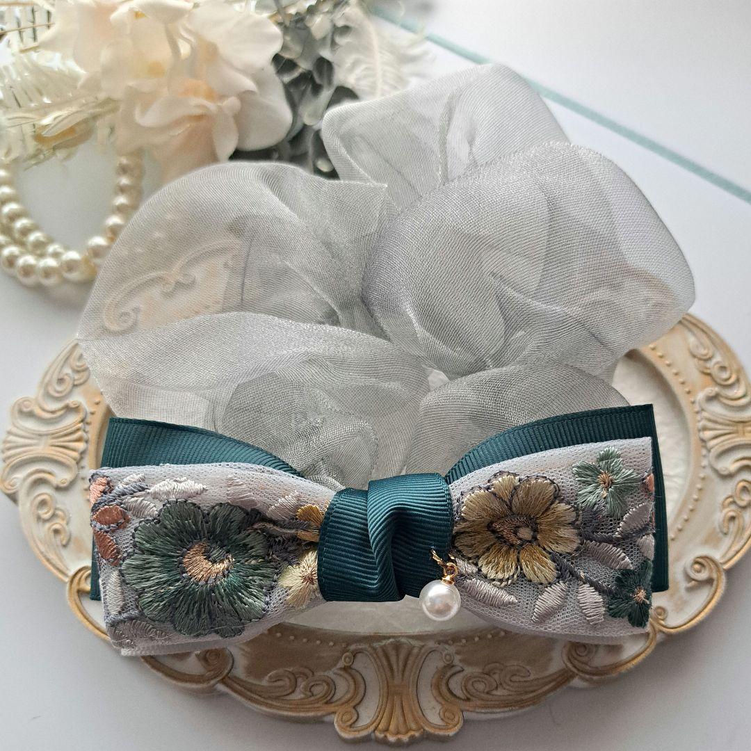 紅茶 様お取引中⭐3033⭐❣️大人可愛い華やかアクセ❣️オリジナル✴インド刺繍