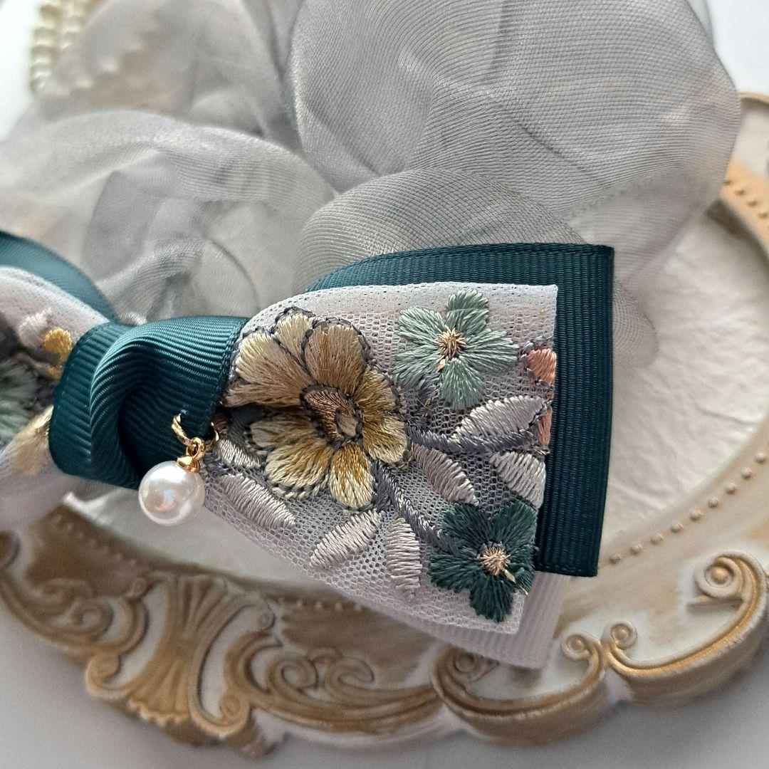 紅茶 様お取引中⭐3033⭐❣️大人可愛い華やかアクセ❣️オリジナル✴インド刺繍