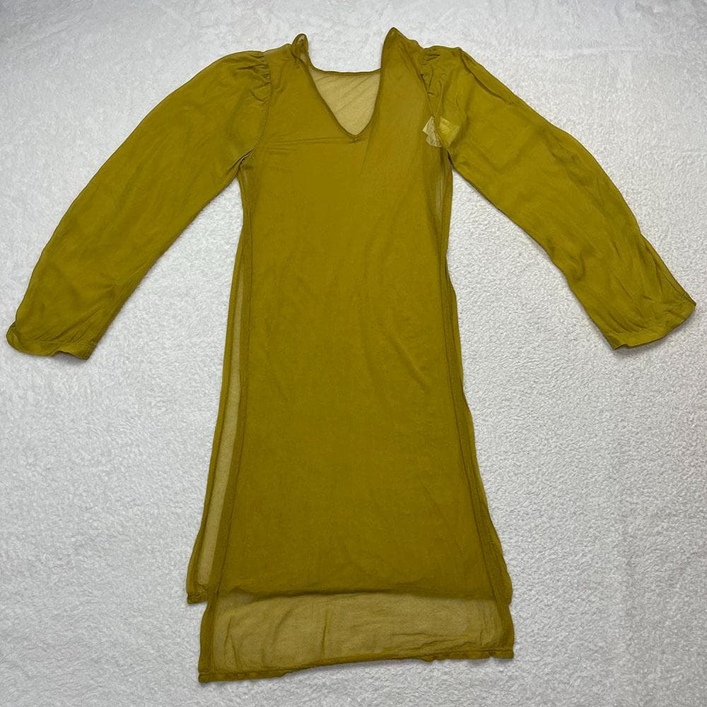 COMME des GARCONS　サイドスリットシアーロングTEE　マスタード