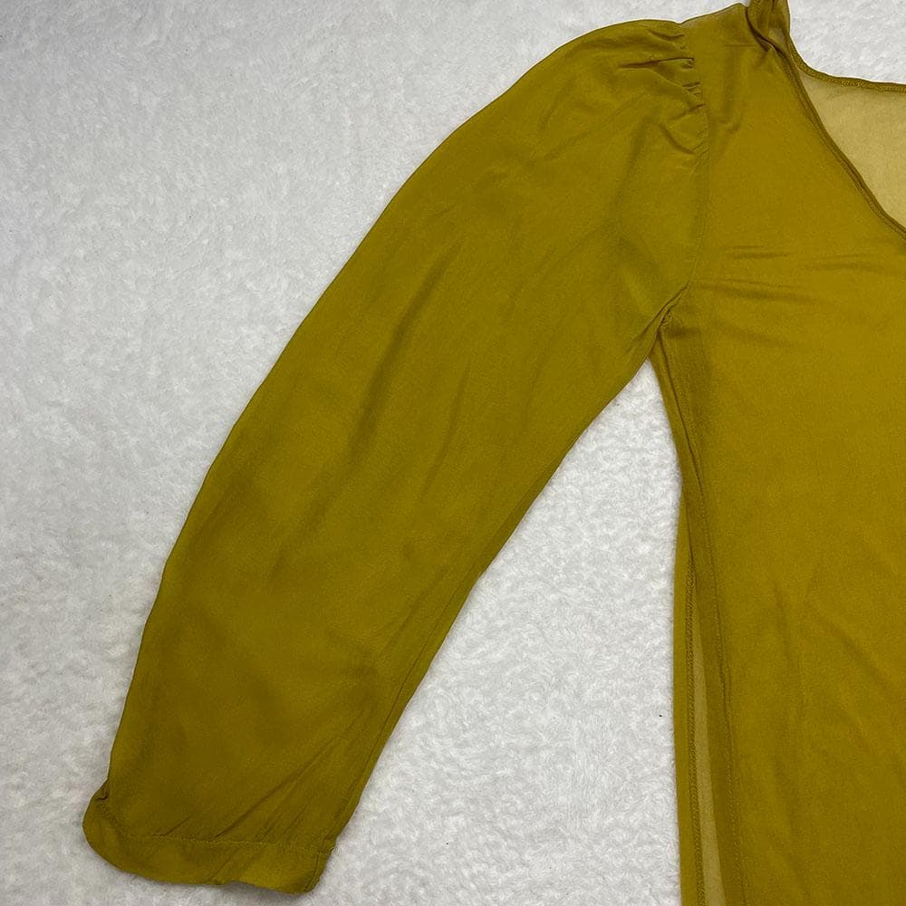 COMME des GARCONS　サイドスリットシアーロングTEE　マスタード