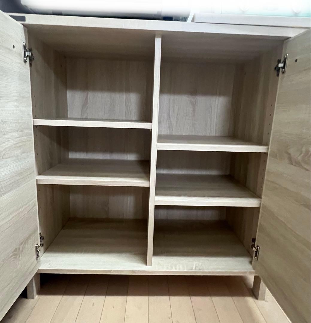 11/3処分【北欧シリーズ】キッチンカウンター　食器棚