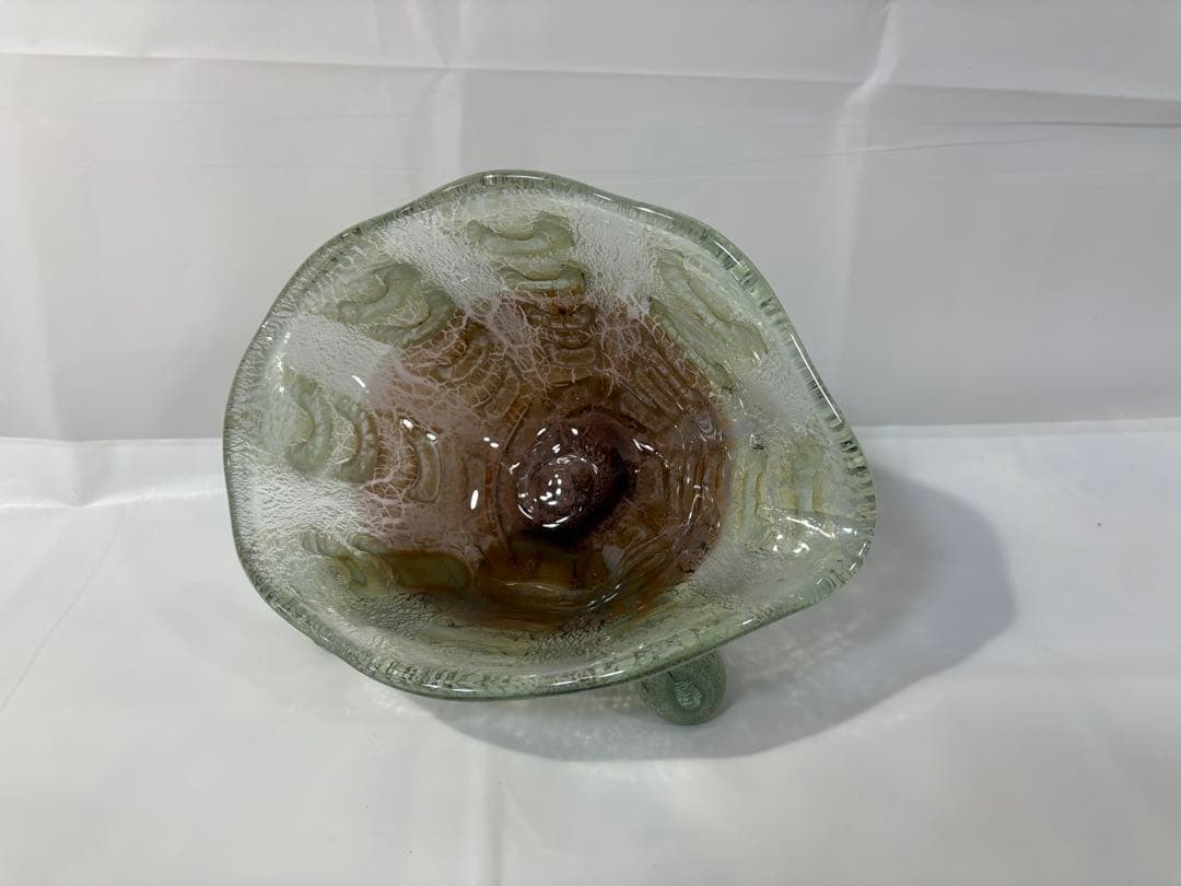 【稲嶺盛吉】琉球ガラス　皿（貝）②