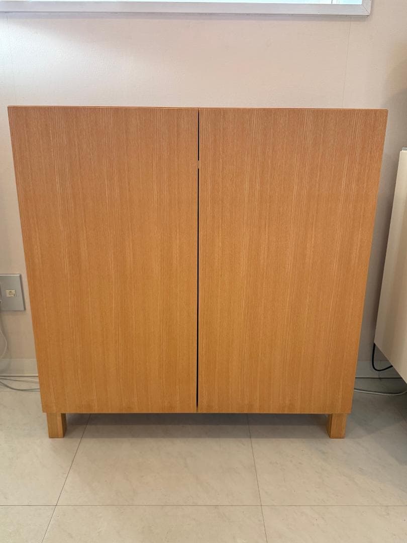 みー 無印良品 組み合わせて使える木製収納 ロータイプ タモ材