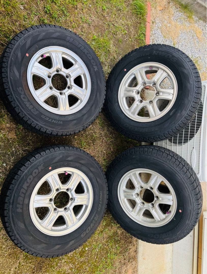 ③ハイエース200系ホイール＋ スタッドレス1本195/80-15 ハンコック