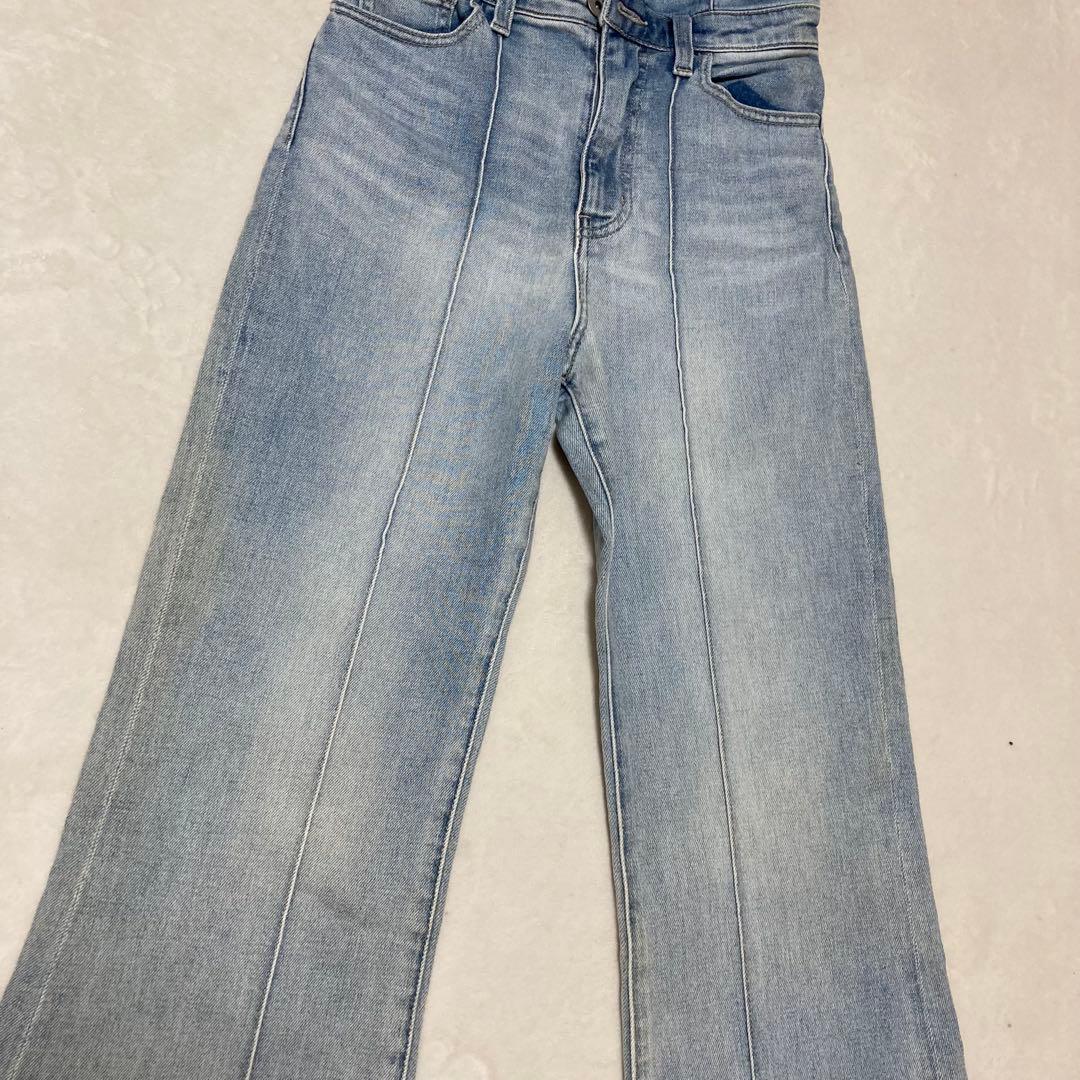 GYDA GYDA BACKリボンデニムロンパース ライトブルー S