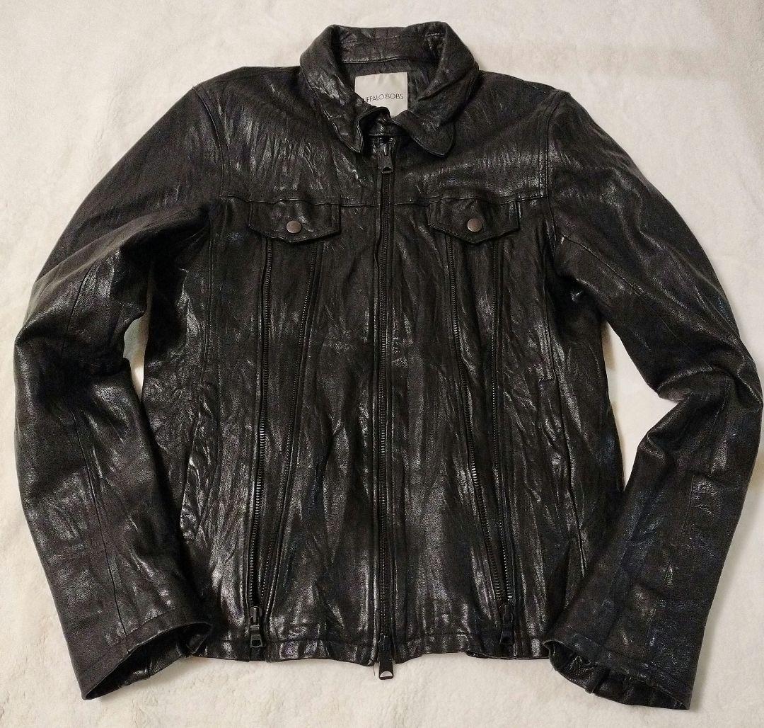 【美品】BUFFALO BOBS goat zip design leather