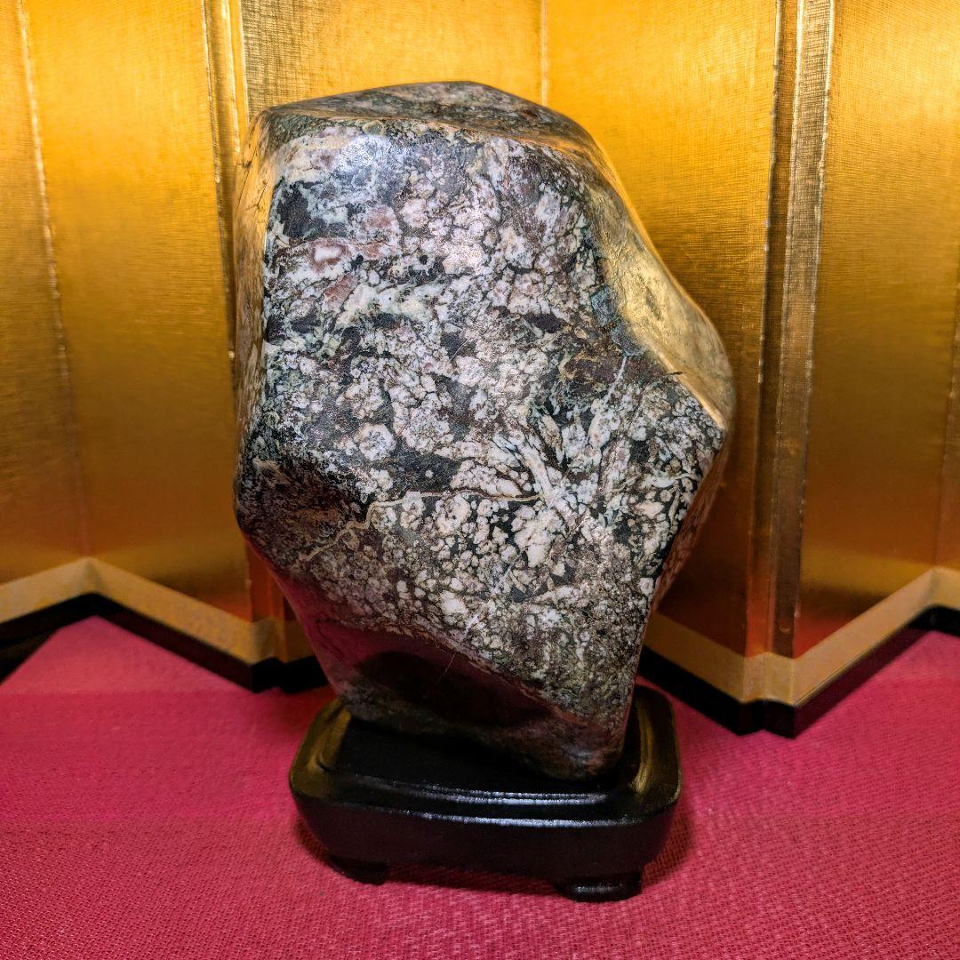 菊花石 縦横型 岐阜県根尾谷産4.8㌔ 鑑賞石 観賞石 水石 盆石 天然石 置物