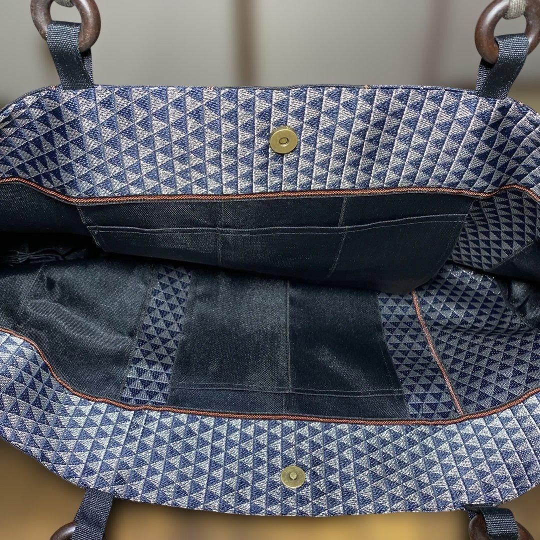 畳縁製 幾何学模様のトートバッグ