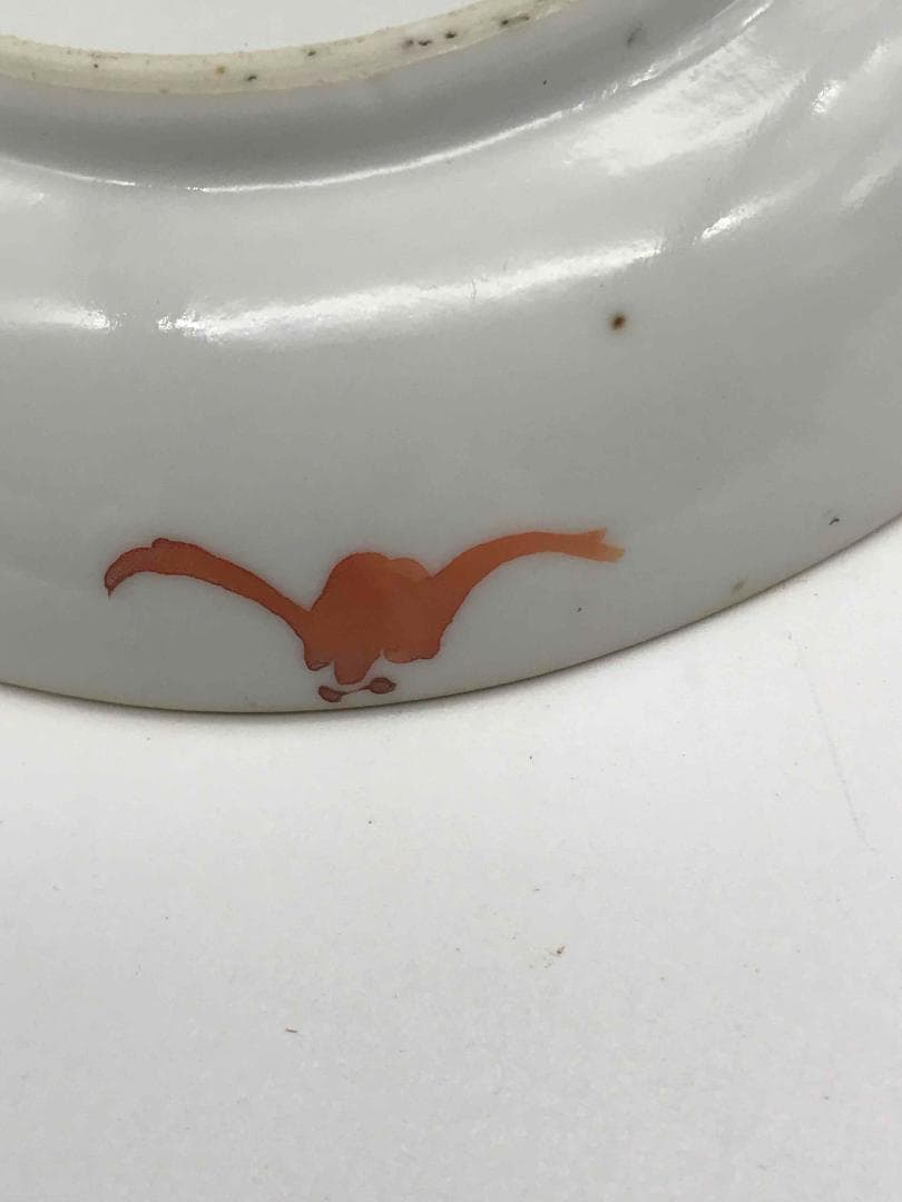 清同治時代 【同治年製 】在銘 粉彩三星人物文盤一対 人物物語文皿 (C-50)