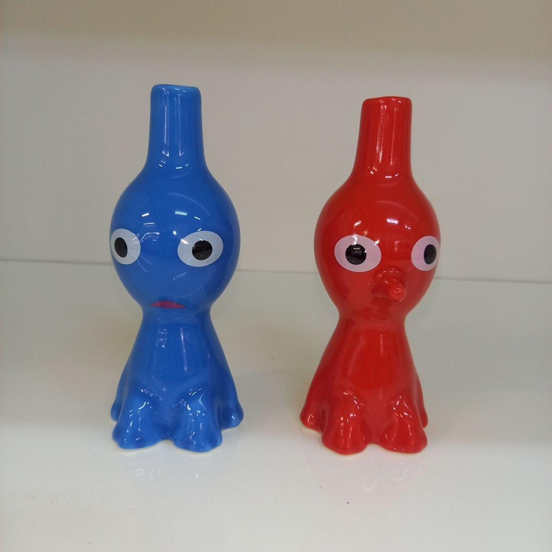 ピクミン　花瓶　一輪挿し　赤ピクミン　青ピクミン　２体セット　Nintendo