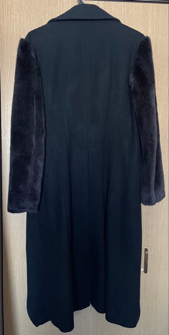 リミフゥ　LIMI feu ウールカシミヤ メルトン　ファースリーブ　燕尾コート