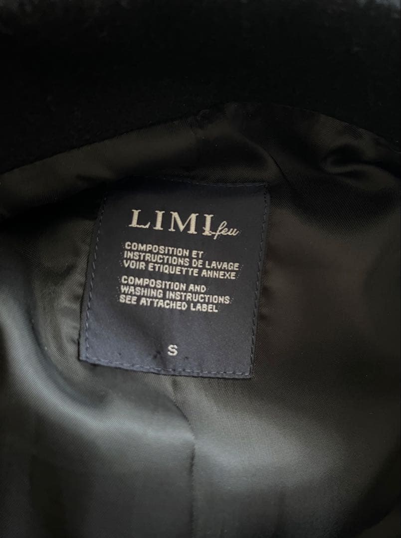 リミフゥ　LIMI feu ウールカシミヤ メルトン　ファースリーブ　燕尾コート