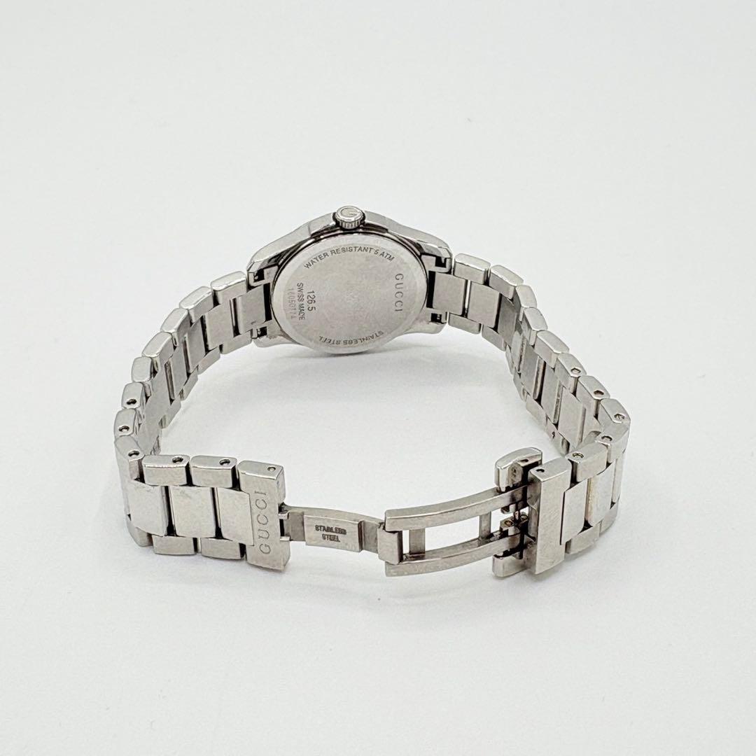 GUCCI 126.5 レディース腕時計 シルバー ベージュ文字盤