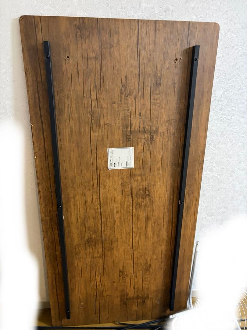 【天板のみ・跡あり】木目調 長方形ダイニングテーブル