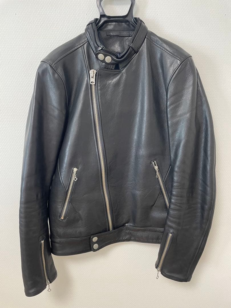ミハラヤスヒロ　黒　レザーシングルライダースジャケット