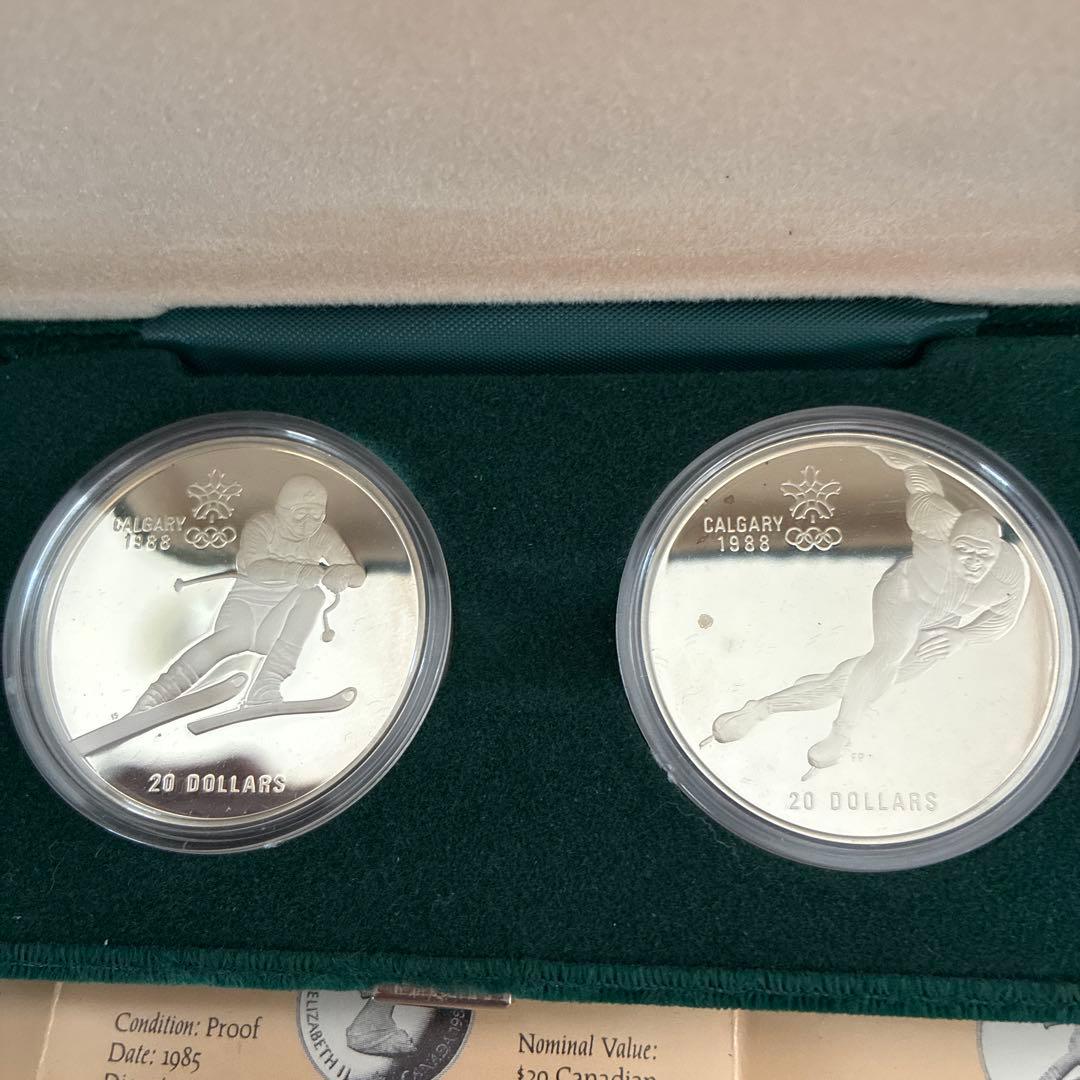 1988年カルガリーオリンピック記念銀貨セット