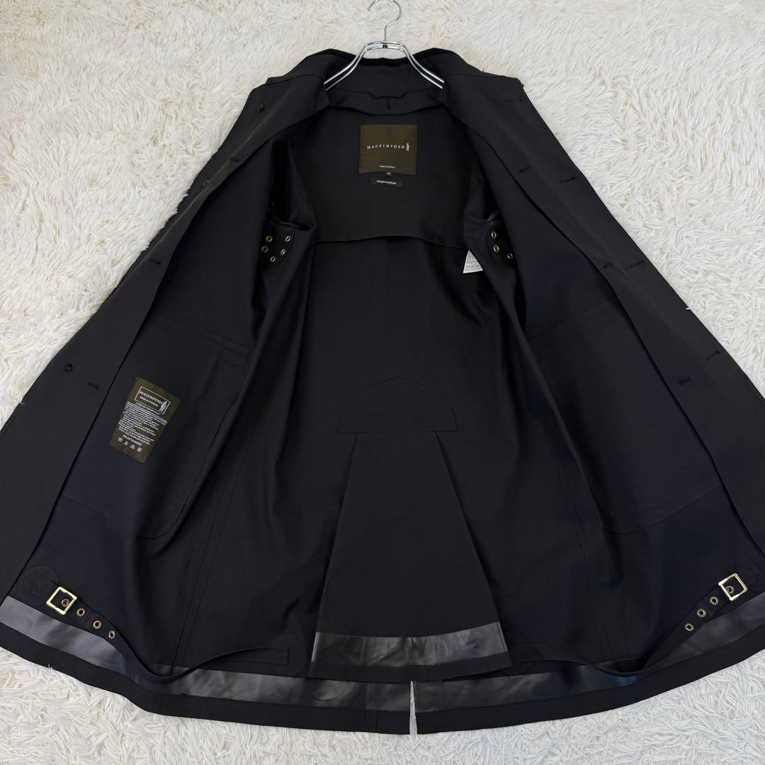 マッキントッシュ ゴム引きコート ウールライナー ステンカラーコート 黒 38