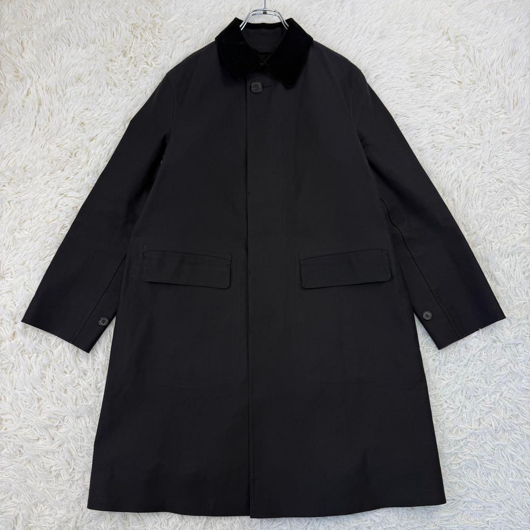 マッキントッシュ ゴム引きコート ウールライナー ステンカラーコート 黒 38