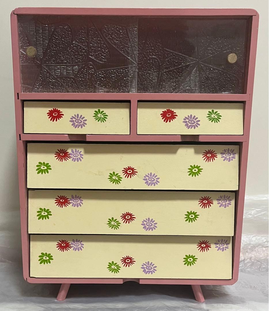 昭和レトロ　アンティーク　小物入れ　リカちゃん　人形箪笥　当時物　レア　希少