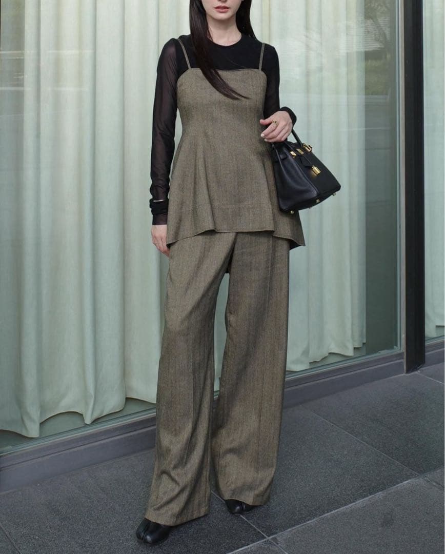 サロペット・オーバーオール・オールインワン CLANE PEPLUM BUSTIER ALL IN ONE mix