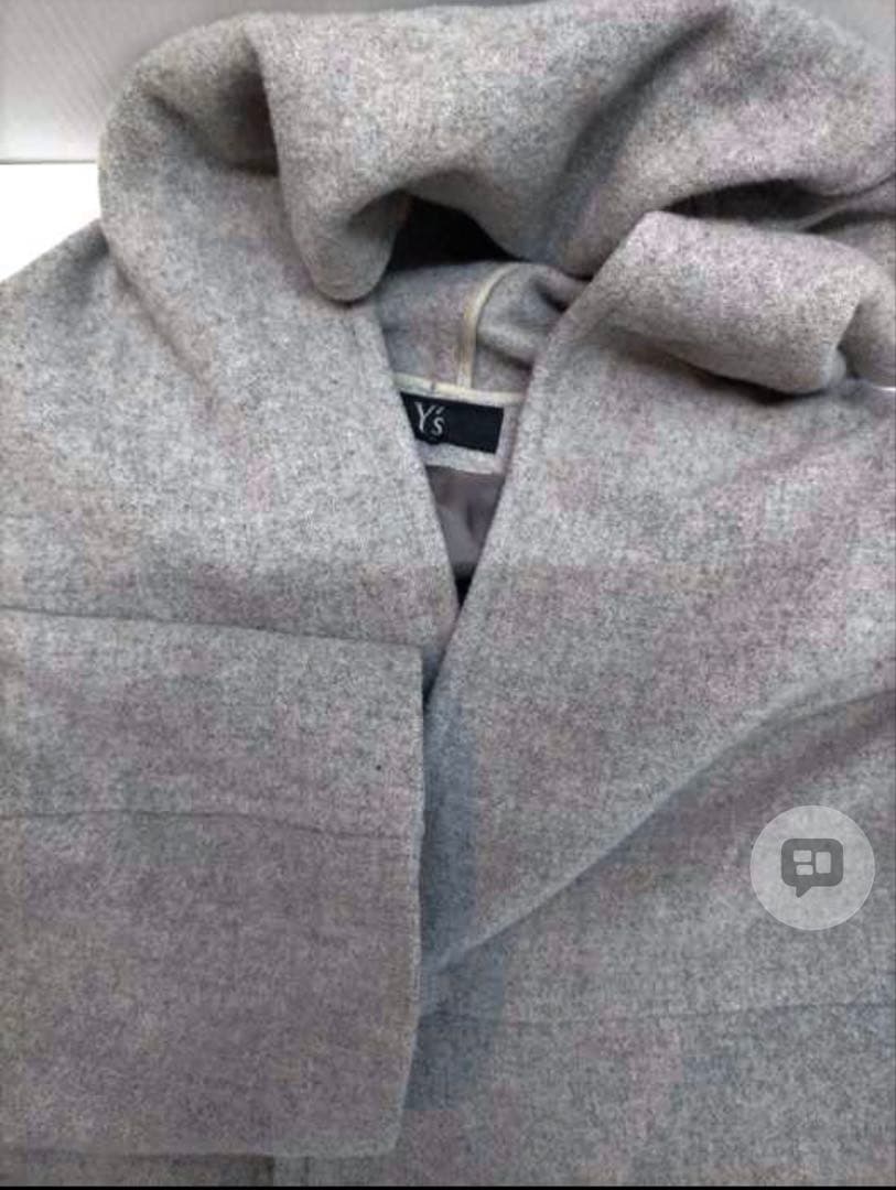 ワイズ　Y's ヨウジヤマモト　オーバーサイズ フード付き ロングコートウール