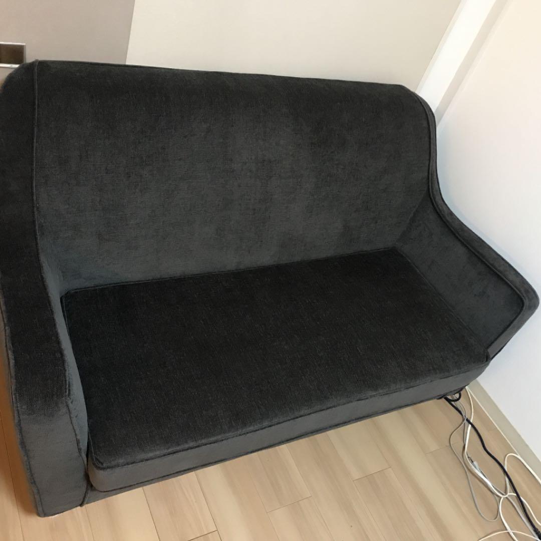 noceの2人掛ソファ　ダークグレー
