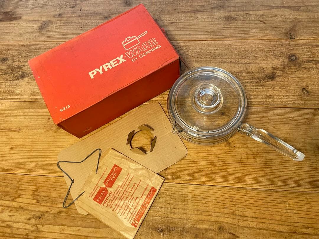 箱付き　オールド　パイレックス　フレームウェア