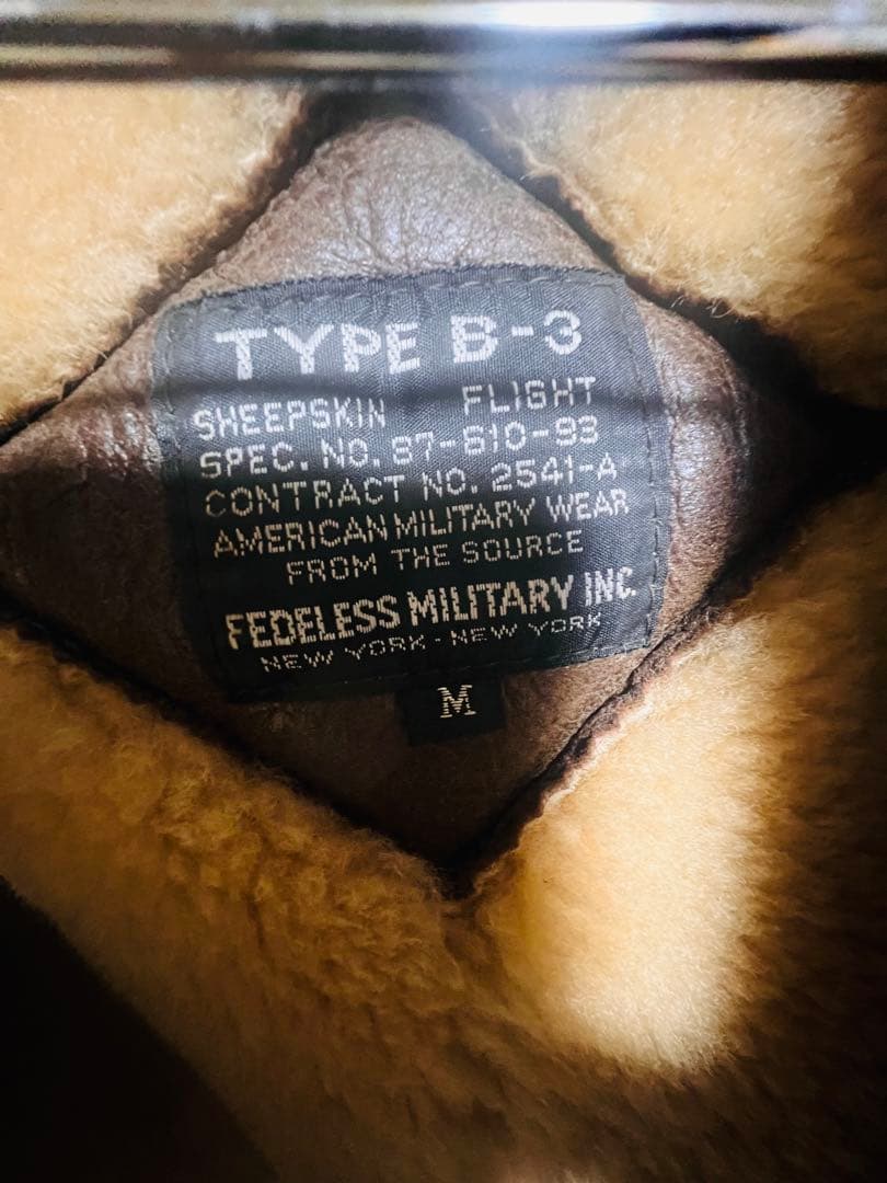 FEDELESS MILITARY INC B-3ジャケット 本革
