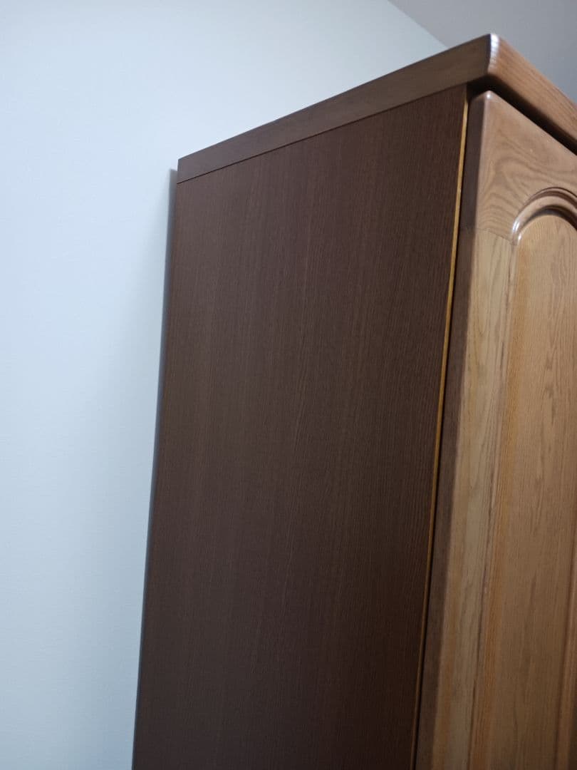 【美品】3ドア木製タンス ブラウン