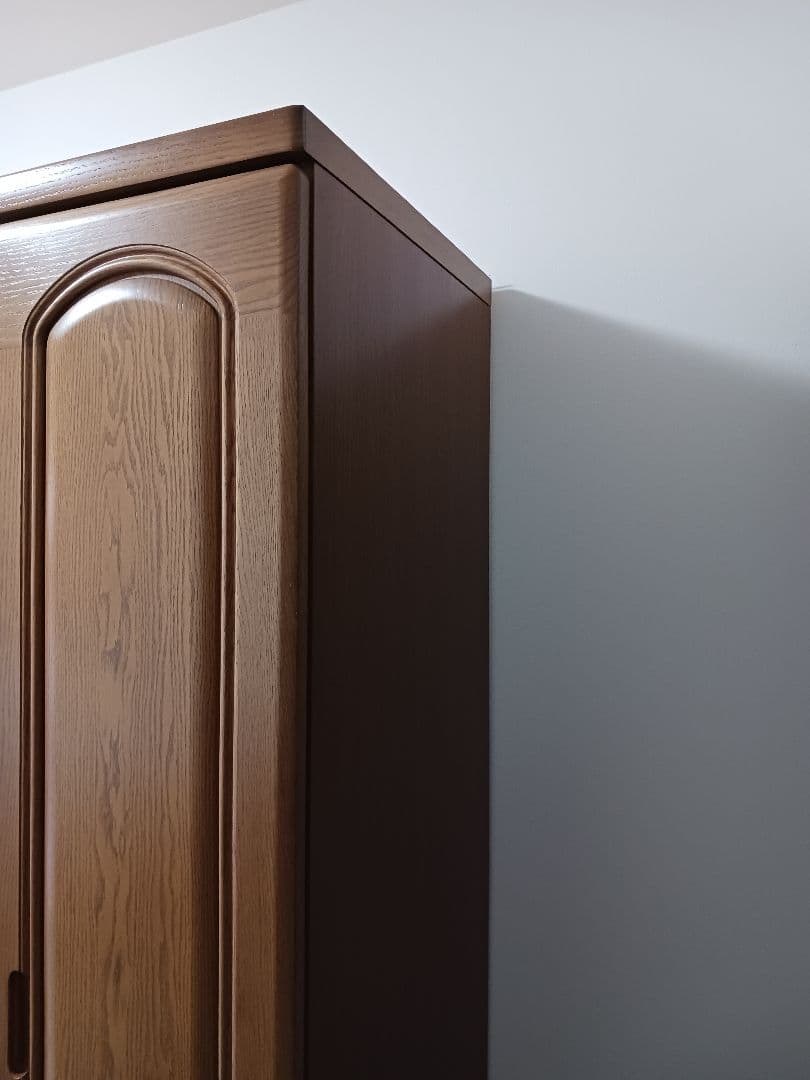 【美品】3ドア木製タンス ブラウン