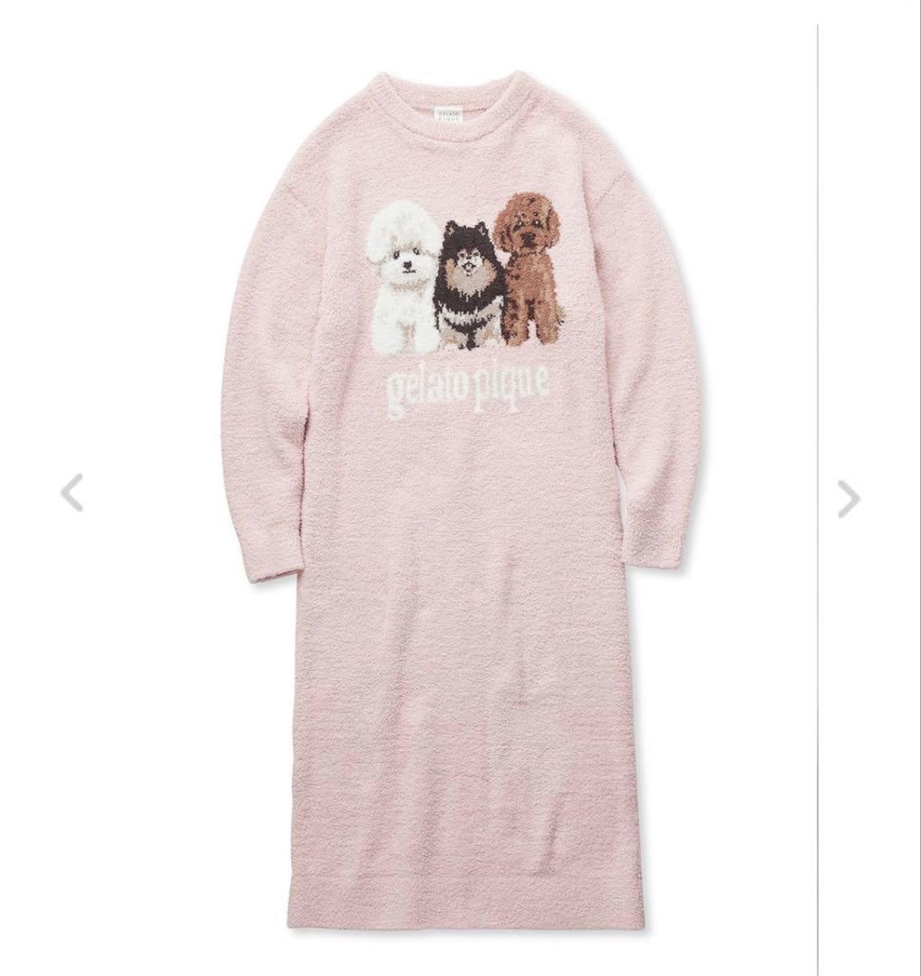 gelato pique ジェラートピケパウダーDOG3柄ジャガードワンピース