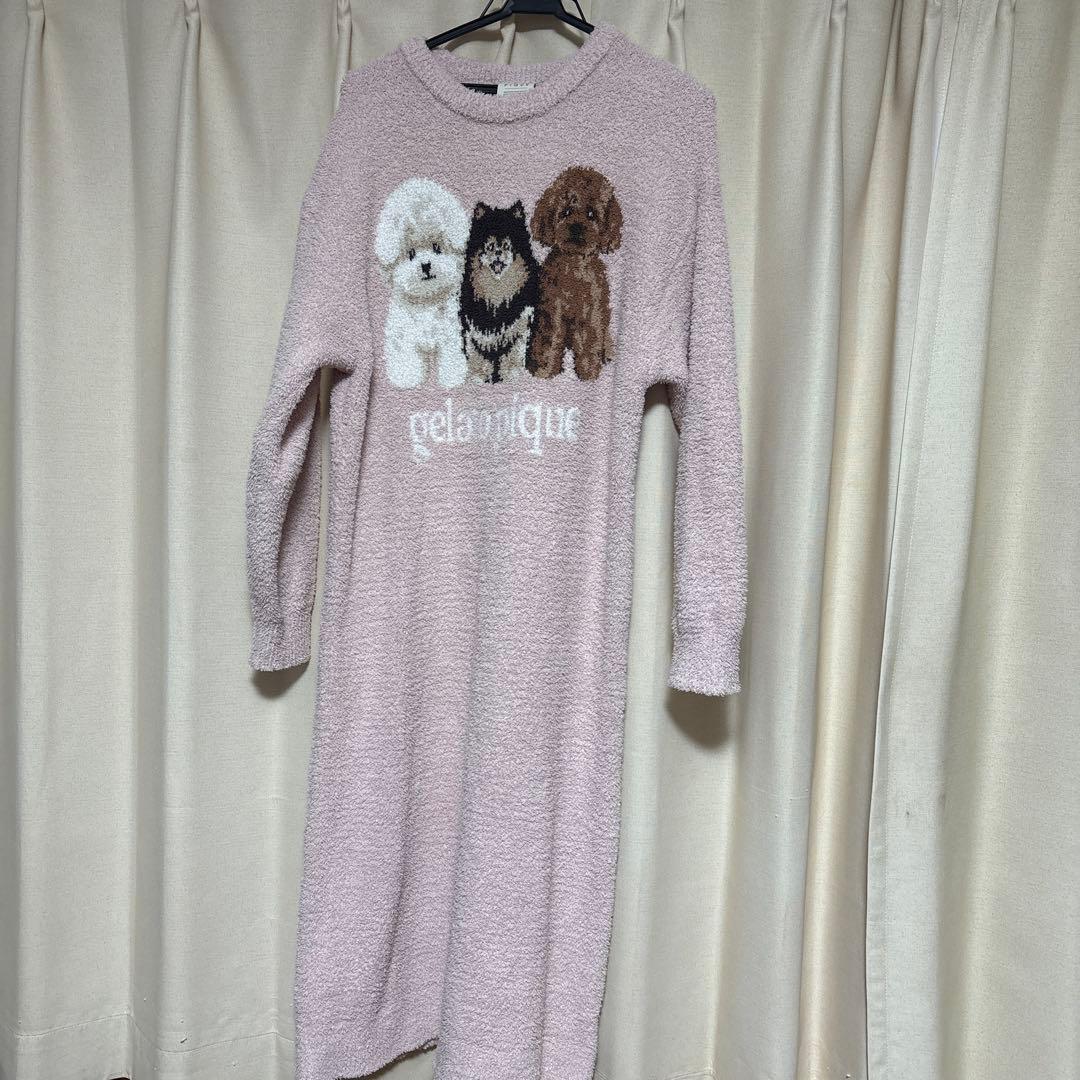 gelato pique ジェラートピケパウダーDOG3柄ジャガードワンピース