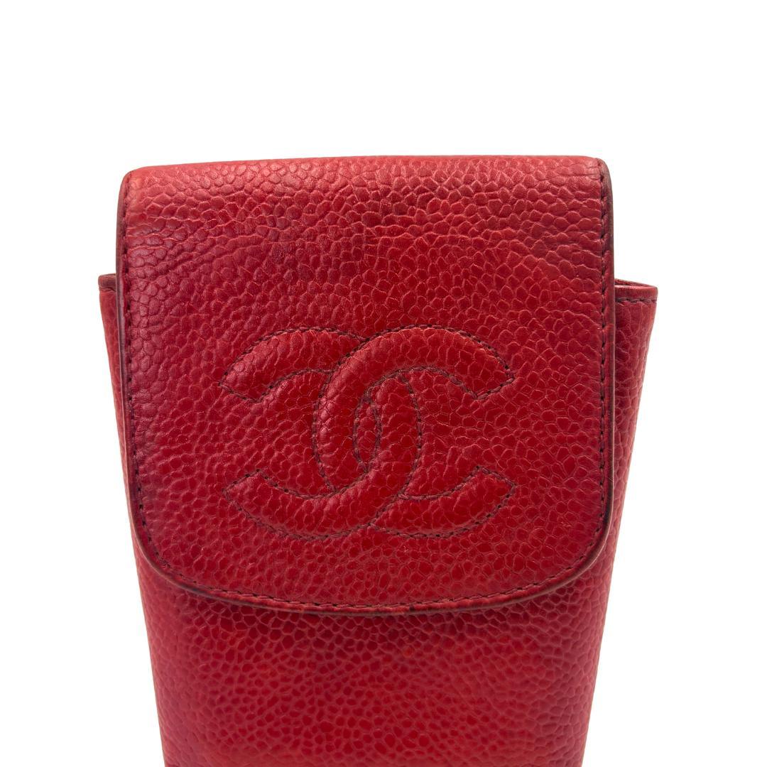 CHANEL 　シャネル　レザー　タバコケース　ヴィンテージ　ボルドー