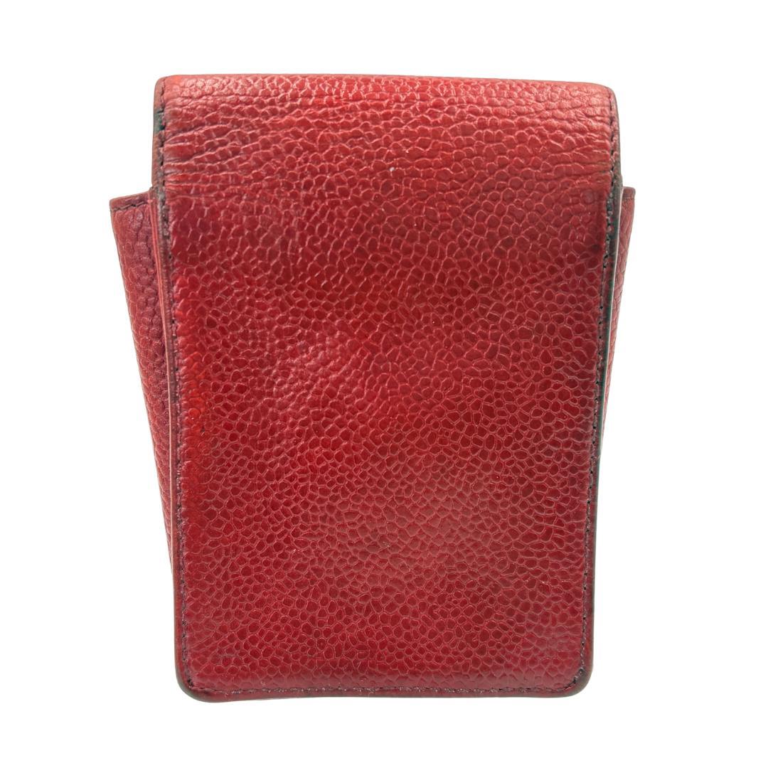 CHANEL 　シャネル　レザー　タバコケース　ヴィンテージ　ボルドー