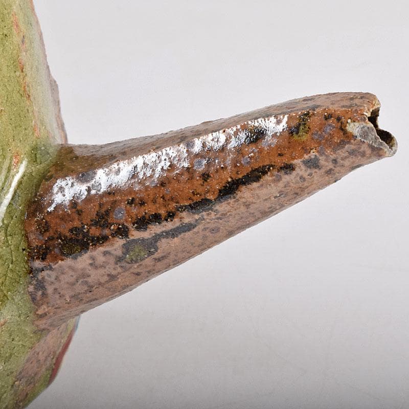 廣永窯　坪島土平作　金彩色絵　提酒器　共布共箱　D　R9033